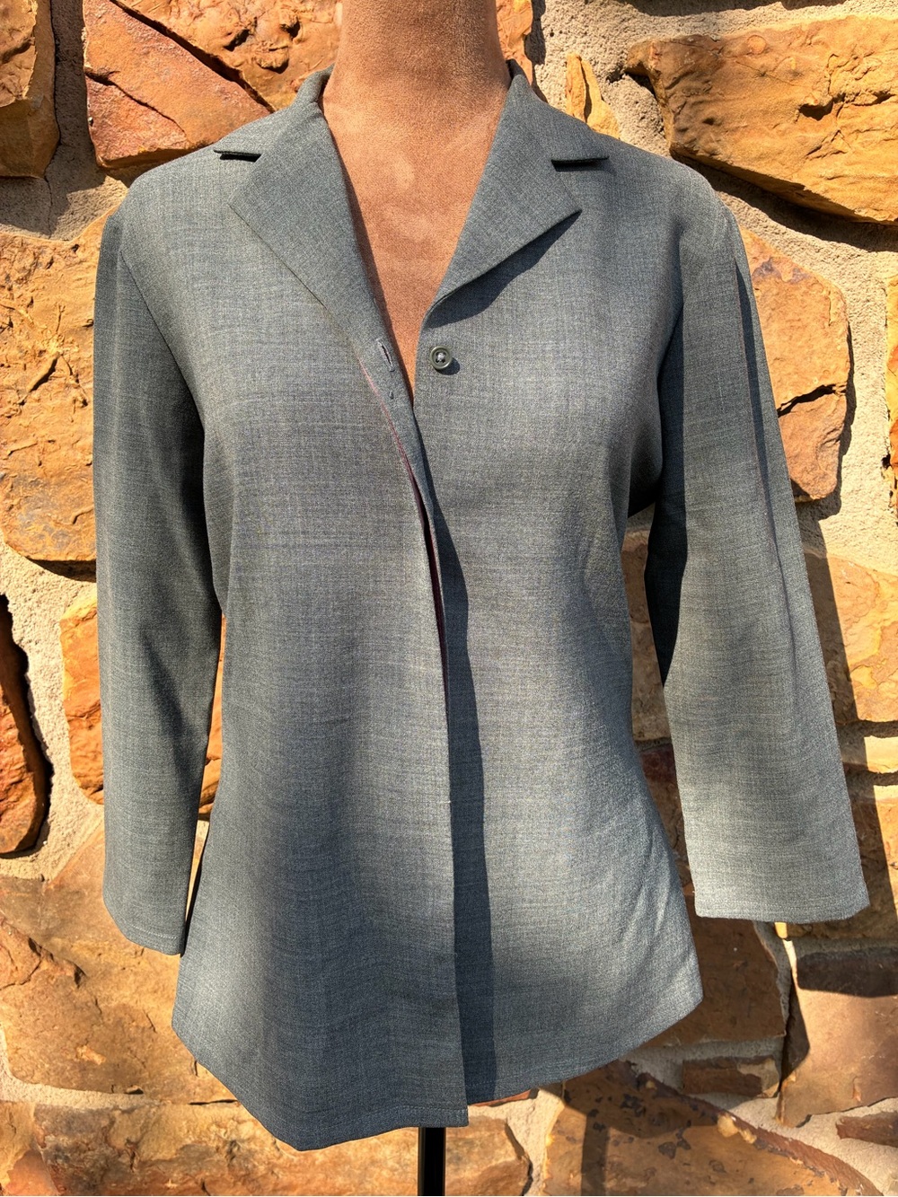 Theory Women's Gray Single-Button Blazer Jacket